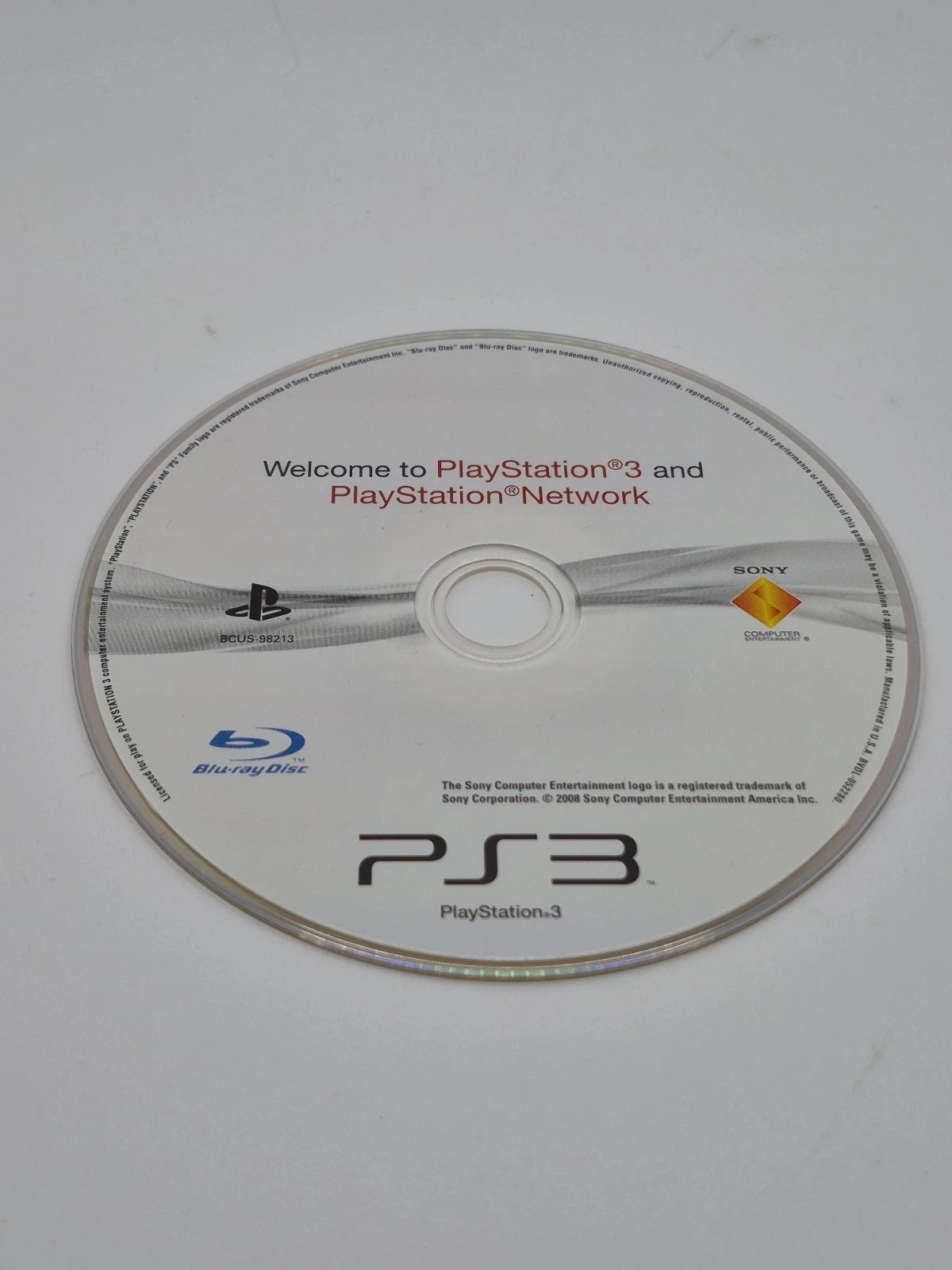 PS3 Blu-Ray Welcome to PlayStation 3 PlayStation Network Disc