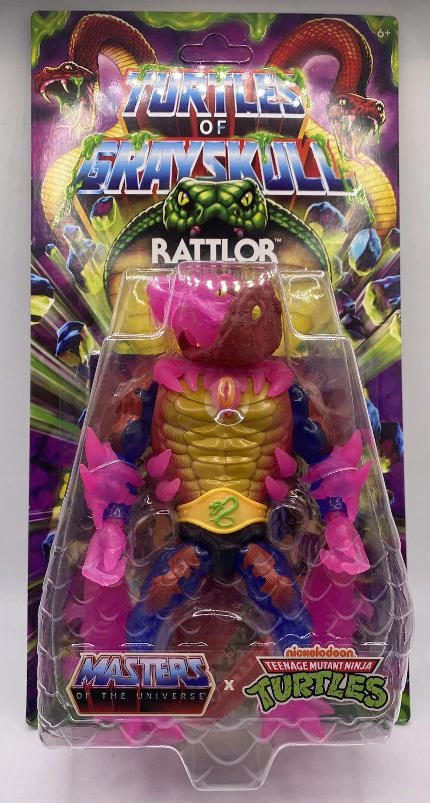 Masters of the Universe Origins Turtles of Grayskull Rattlor Figure UNPUNCHED