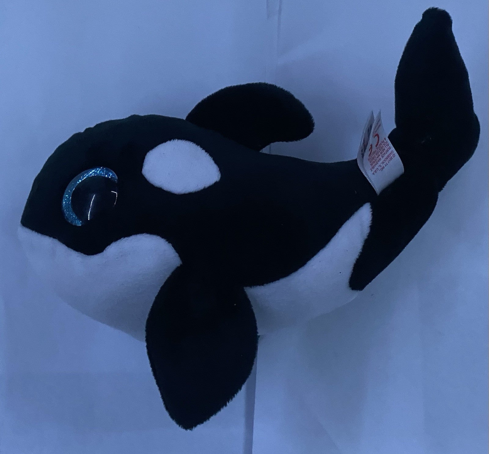 Whale Black And White Ty Plush