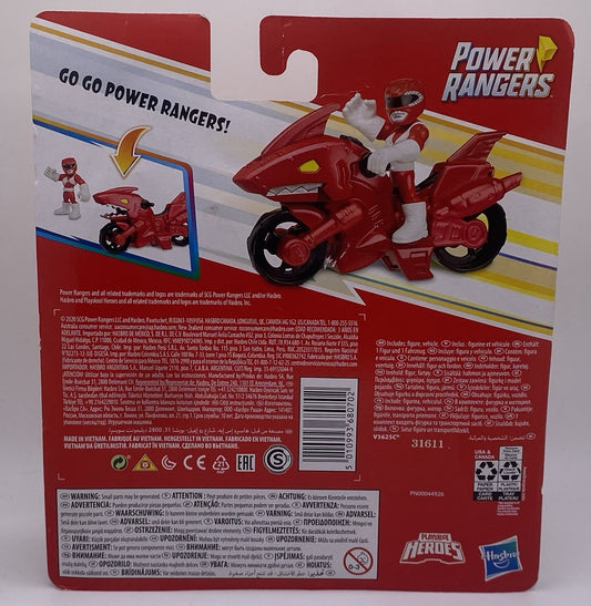 Power Rangers Playskool Heroes - Red Ranger / Shark Cycle - 5" Figure - Hasbro