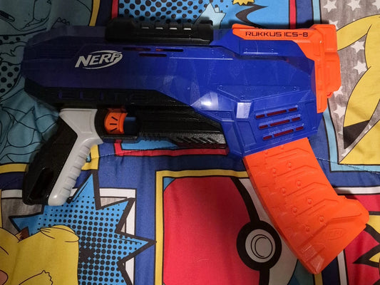 NERF N-Strike Elite Rukkus ICS-8 Dart Gun Blaster/Missing Darts