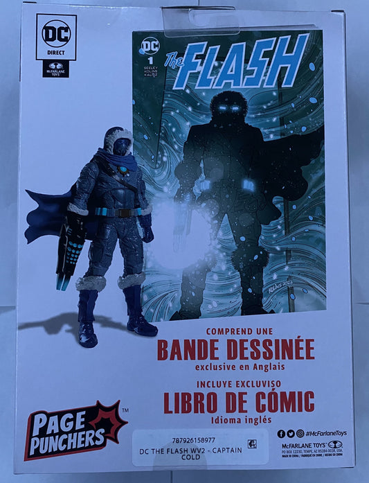 McFarlane Toys DC Captain Cold Silver Suit Variant GOLD LABEL w/ #1 FLASH Comics