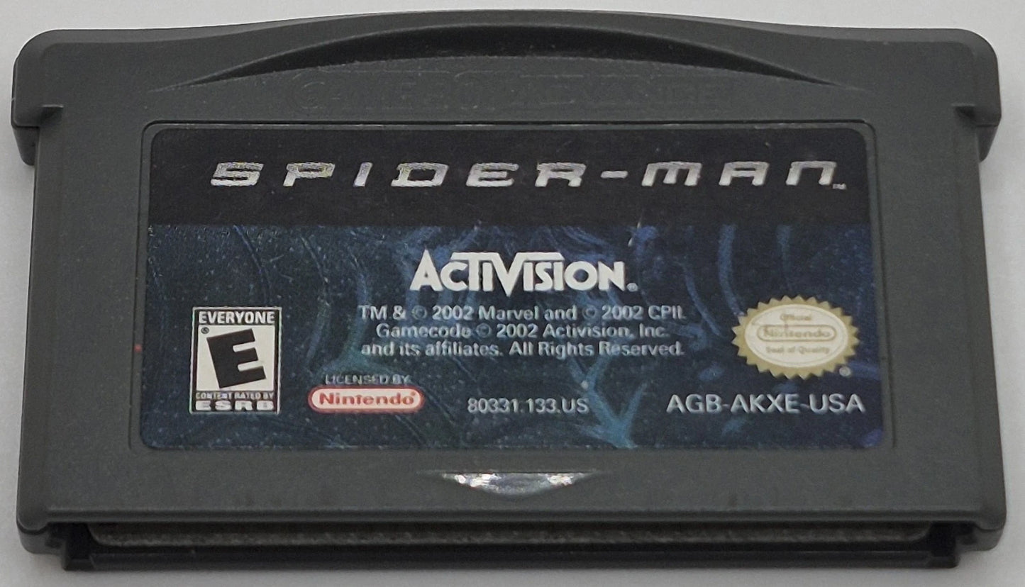 Spider-Man Cartrige Only (Nintendo Game Boy Advance, 2002) Authentic TESTED!