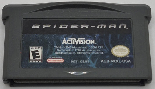 Spider-Man Cartrige Only (Nintendo Game Boy Advance, 2002) Authentic TESTED!