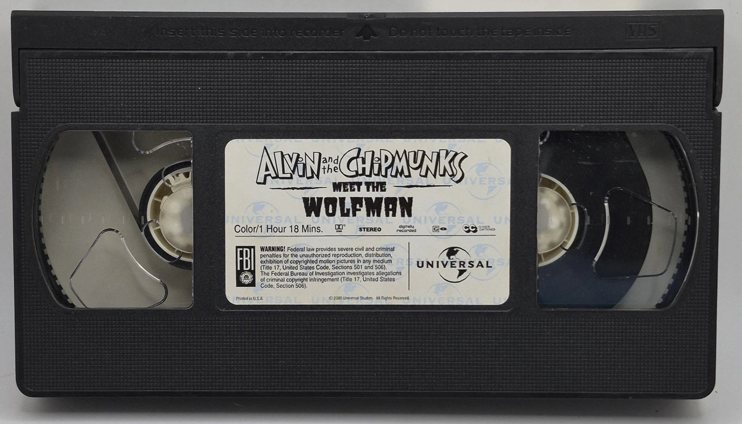 Alvin and the Chipmunks Meet the Wolfman (VHS, 2000)(TESTED WORKS)
