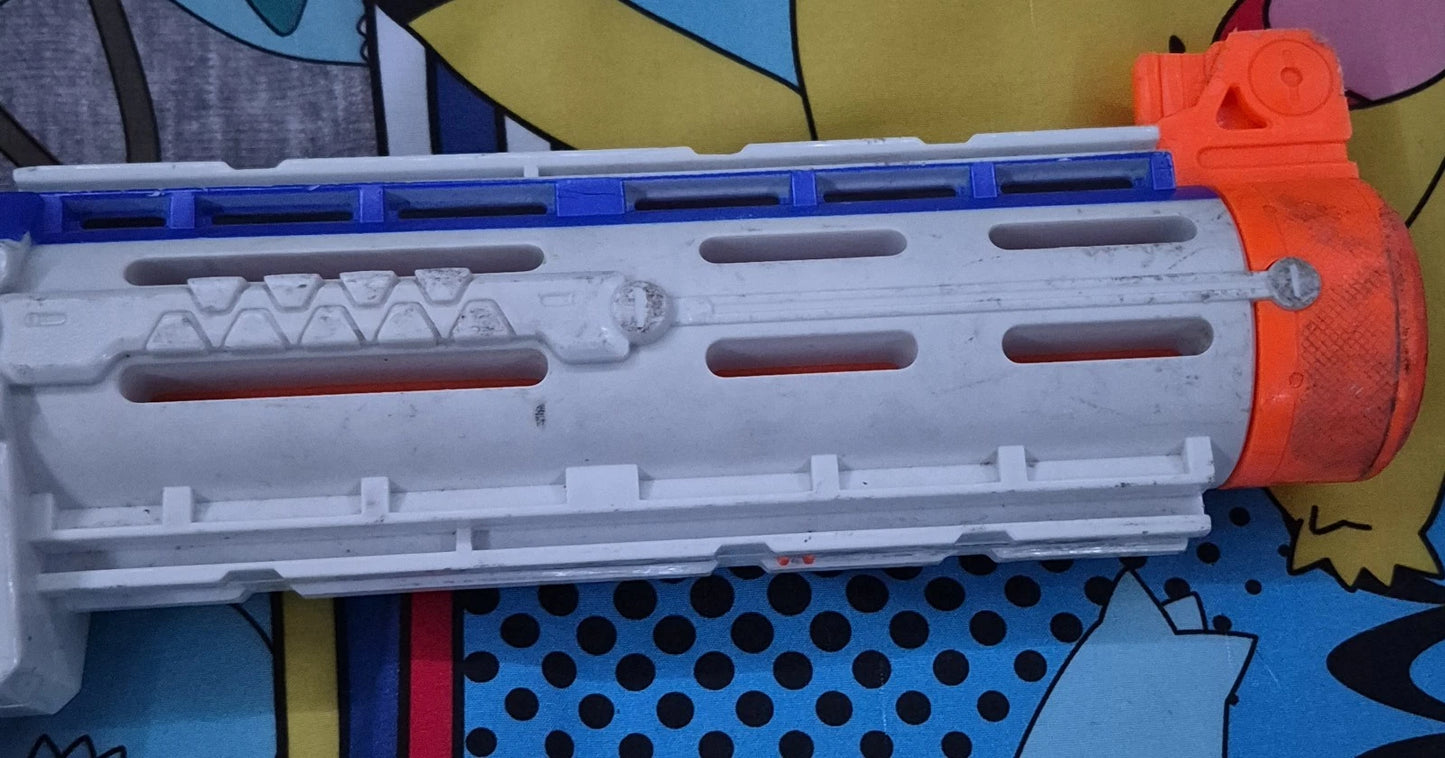 Nerf N-Strike Elite White Retaliator Dart Gun Blaster /Missing Dart Mag & Darts!