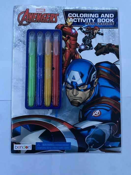 Marvel Avengers Coloring And Activity Book W/ Crayons