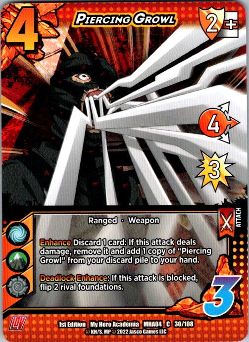 Piercing Growl Unlimited Edition Normal Common UniVersus: My Hero Academia: LOV