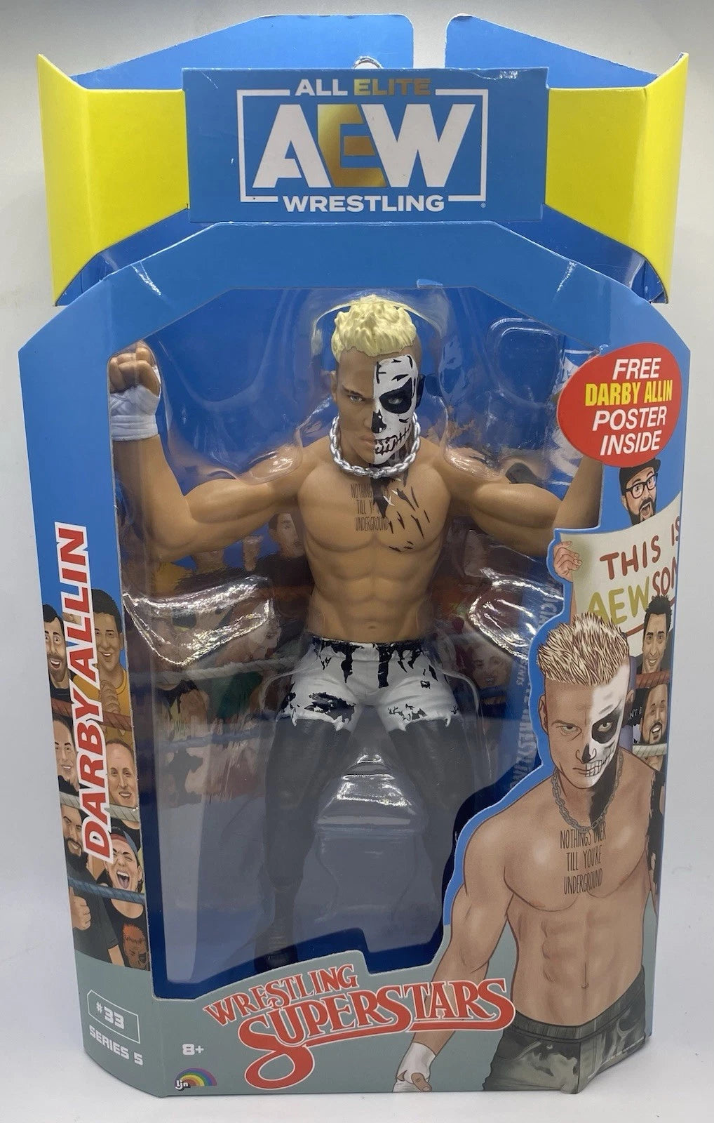 AEW Darby Allin Wrestling Superstars Series 5 #33 Jazwares 6" Action Figure LJN