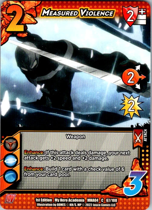 Measured Violence Unlimited Edition Normal Common UniVersus: My Hero Academia: League