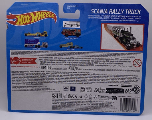 Hot Wheels Track Fleet Scania Rally Truck Silver