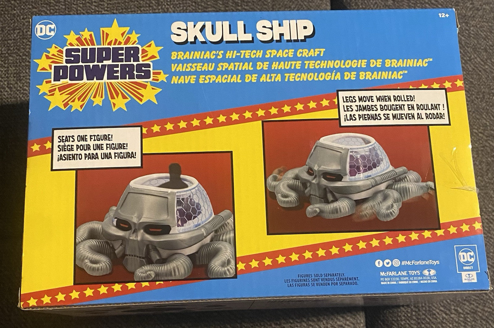 DC Super Powers Skull Ship Brainiacs Hi-Tech Space Craft Vehicle McFarlane Toys