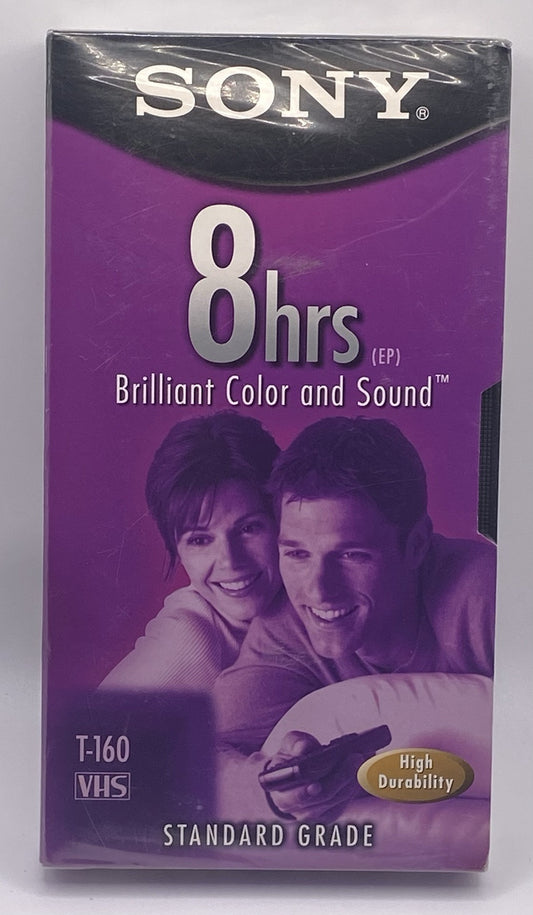Sony T-160VR 8hrs Recordable VHS Video Tape Premium New