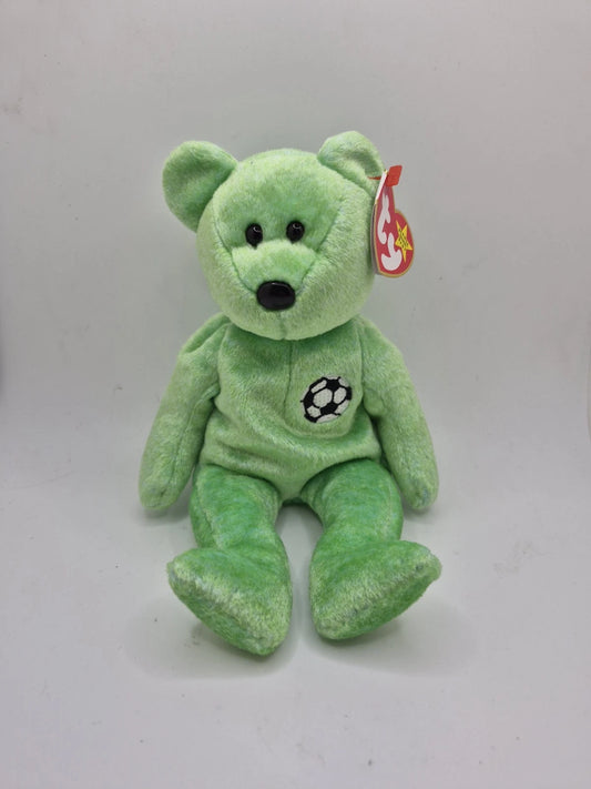 Ty Beanie Baby Kicks the Soccer Bear Push Toy