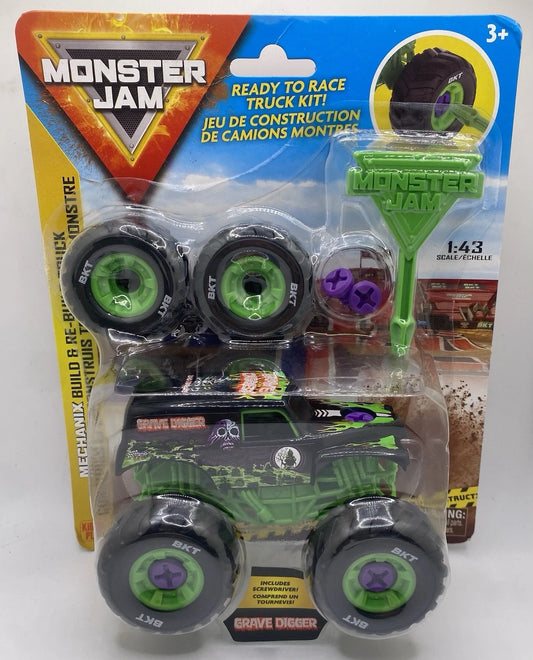 Monster Jam Grave Digger Mechanix Build & Rebuild 1:43 Scale Monster Truck NEW
