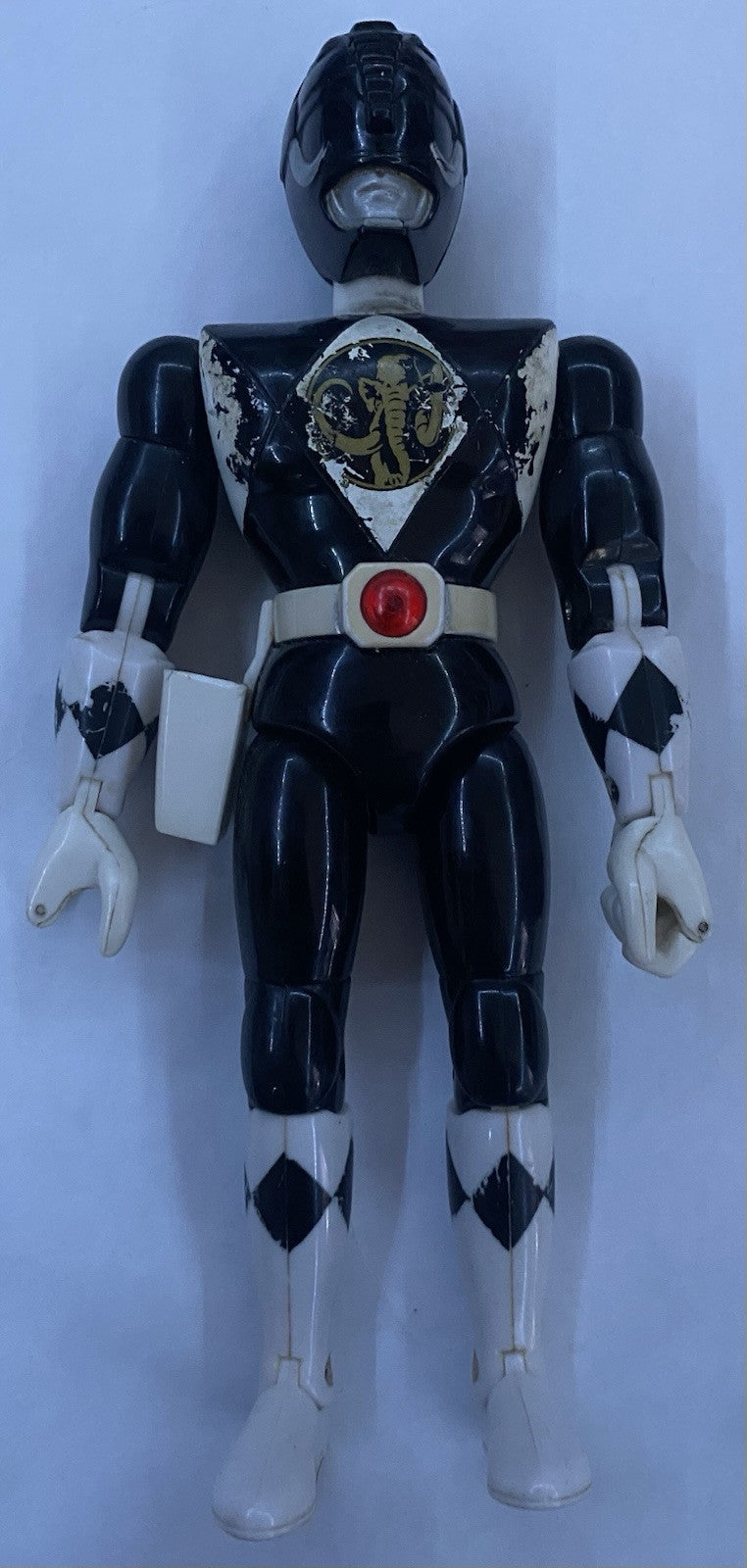 Vintage 1993 Bandai Mighty Morphin Power Rangers Black Ranger 8" Action Figure .