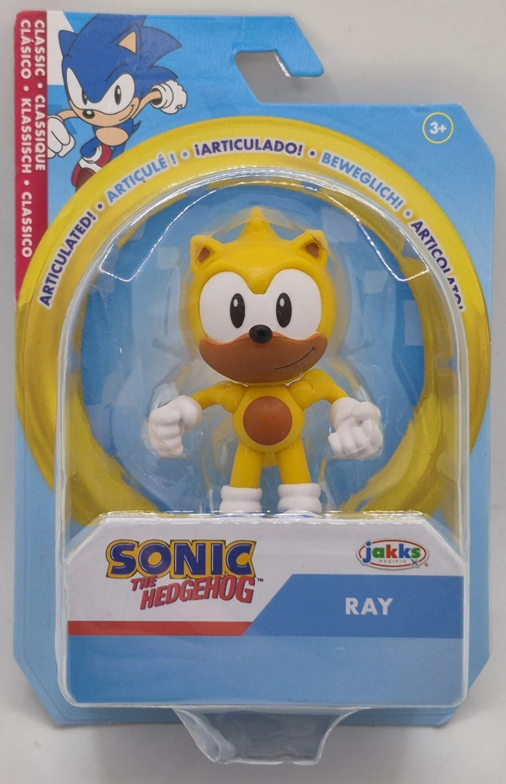 Sonic the Hedgehog Classic Ray 2.5" Articulated Figure Jakks Pacific New in Box