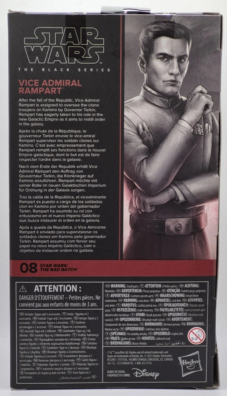 Hasbro Star Wars The Black Series The Bad Batch Vice Admiral Rampart