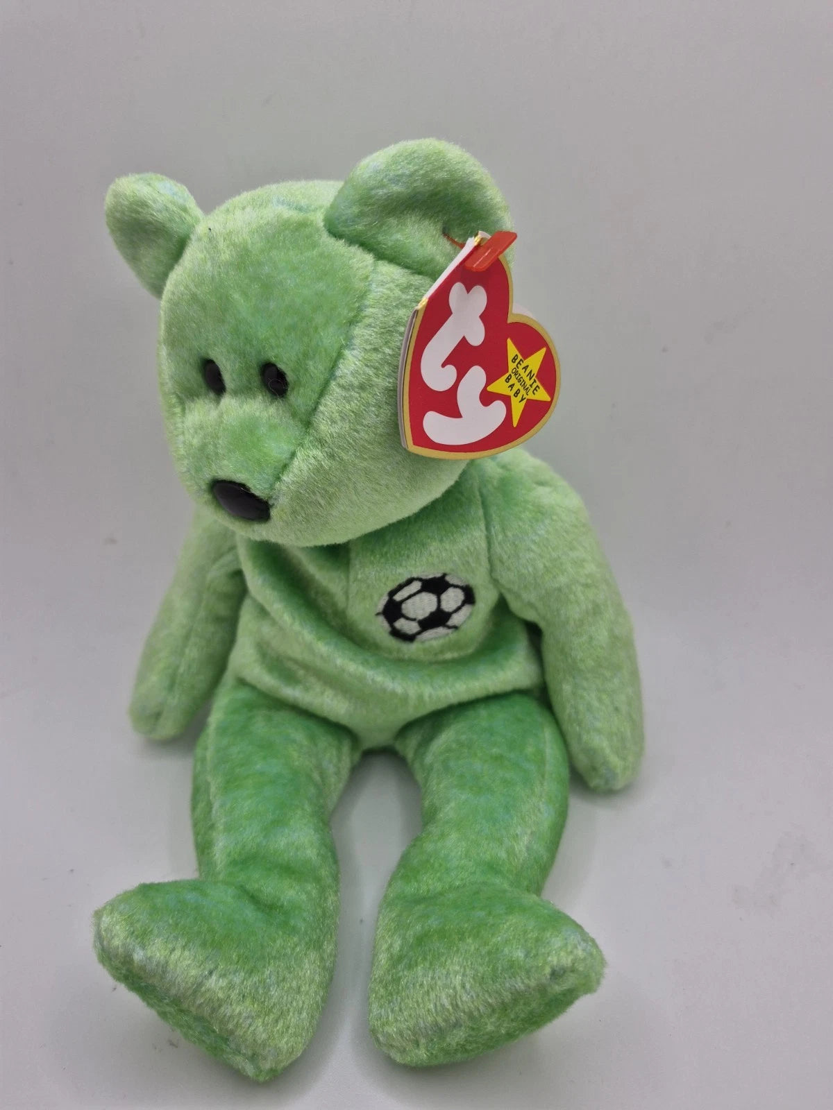 Ty Beanie Baby Kicks the Soccer Bear Push Toy