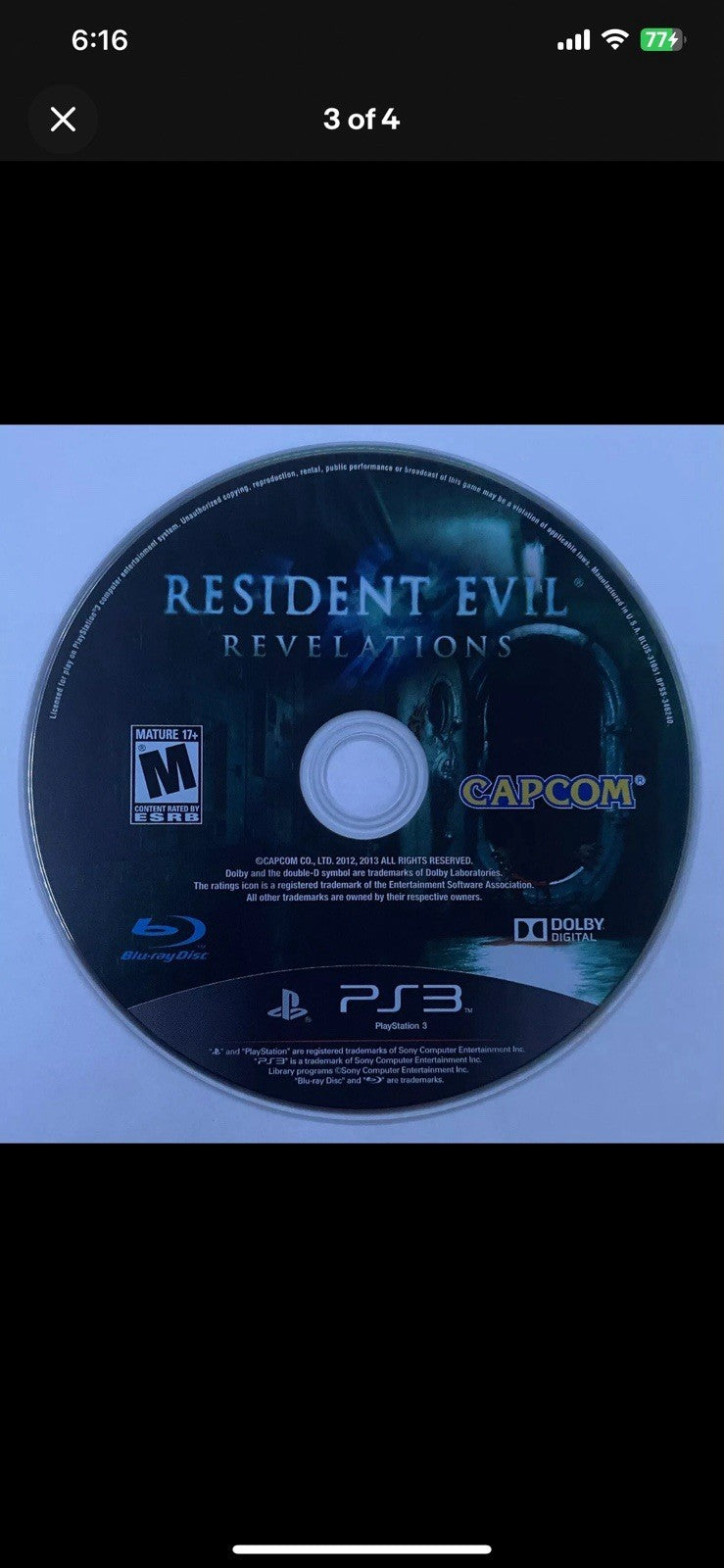 Resident Evil Revelations (Sony PlayStation 3, 2013)
