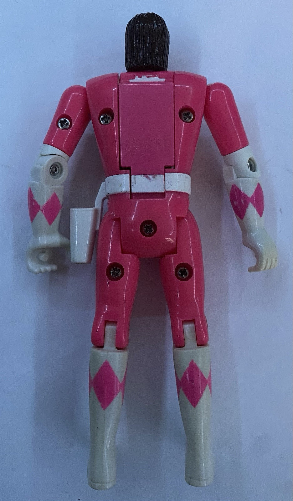 Mighty Morphin Power Rangers Auto Morphin Pink Ranger Flip Heads 1993 Bandai