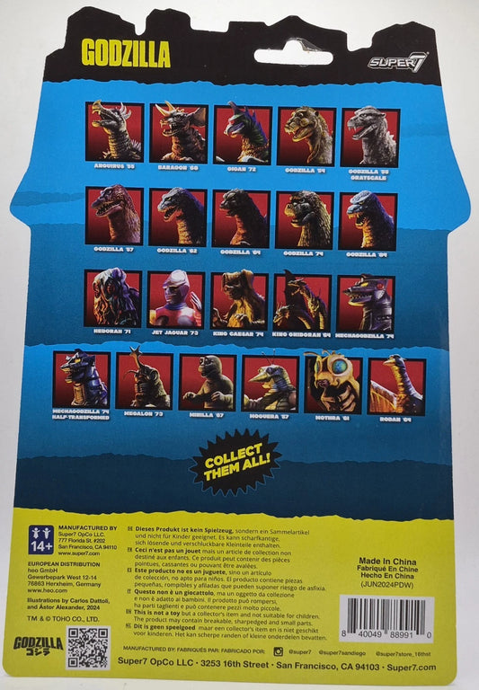 Godzilla Hedorah (Clear Green) Super7 3.75" Toho ReAction Figures Brand New