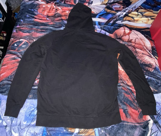 Six Flags DC Batman Harley Quinn Women Black Pink Blue White Logo Hoodie Size: M