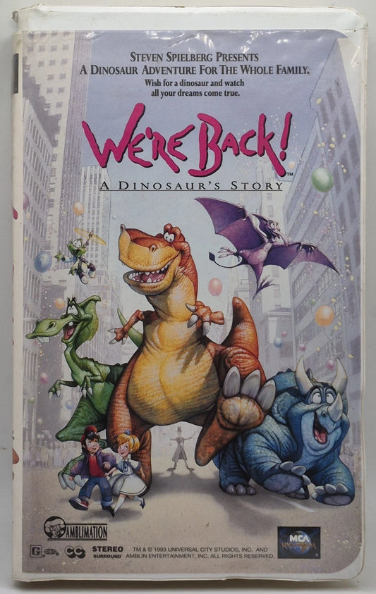 Were Back A Dinosaurs Story (VHS, 1994, Clamshell)(TESTED WORKS)