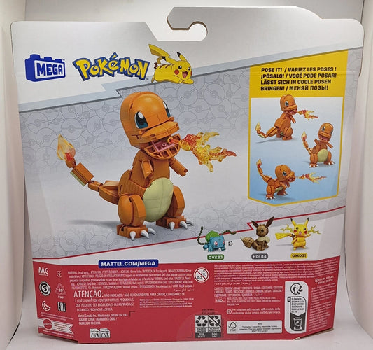 MEGA Pokemon Build & Show Charmander Action Figure Building Set - New / Sealed