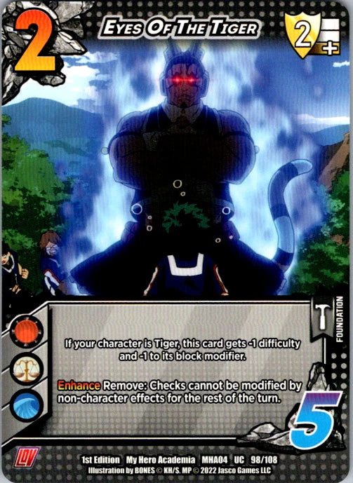 Eyes of the Tiger Unlimited Edition Normal Uncommon UniVersus: My Hero Academia: