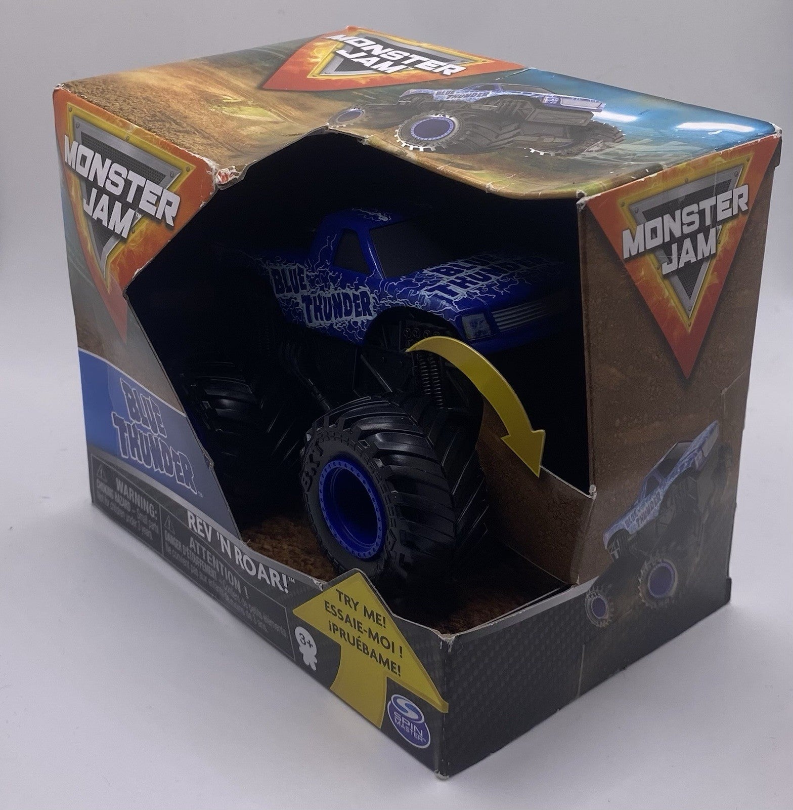 Monster Jam Blue Thunder Rev 'N Roar! 1:43 Scale Ages 3+