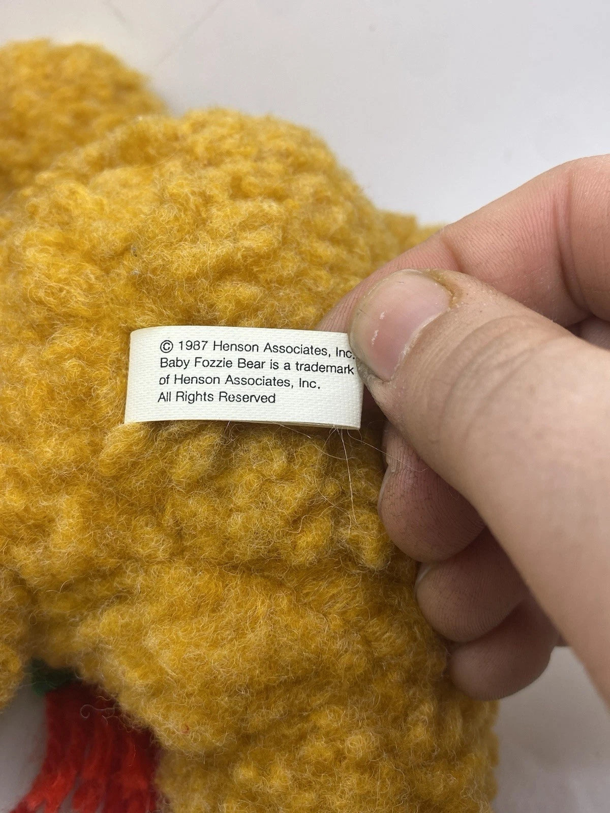 Vintage 1987 McDonald's Baby Fozzie Bear Muppets Christmas Plush Toy Jim Henson