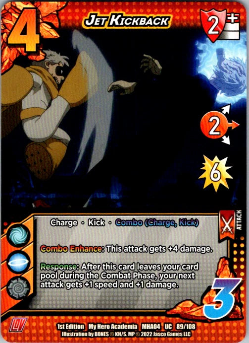Jet Kickback Unlimited Edition Normal Uncommon UniVersus: My Hero Academia: LOV