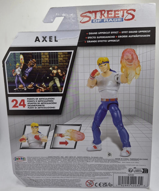 Jakks Streets Of Rage Axel With Grand Uppercut Effect Action Figure Sega