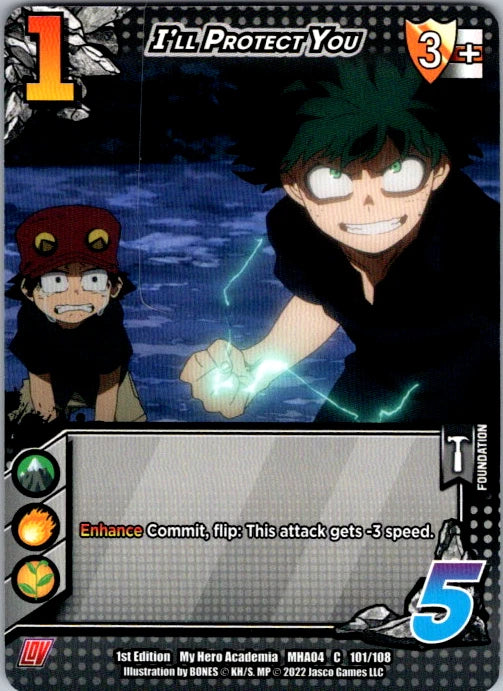 I'll Protect You (XR) Unlimited Edition Foil Common Extra Rare UniVersus: My Hero Academy