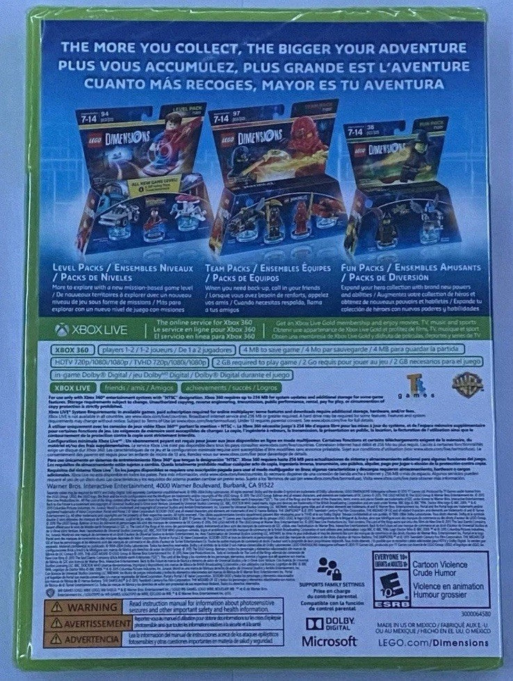 Microsoft XBOX 360 Lego Dimensions Video Game Only Sealed New