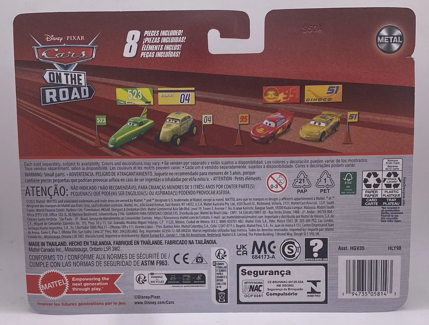 Disney Pixar Cars On the Road Nile Speedcone + Gearsten Marshall Accessories NEW