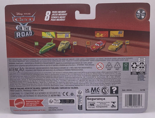 Disney Pixar Cars On the Road Nile Speedcone + Gearsten Marshall Accessories NEW