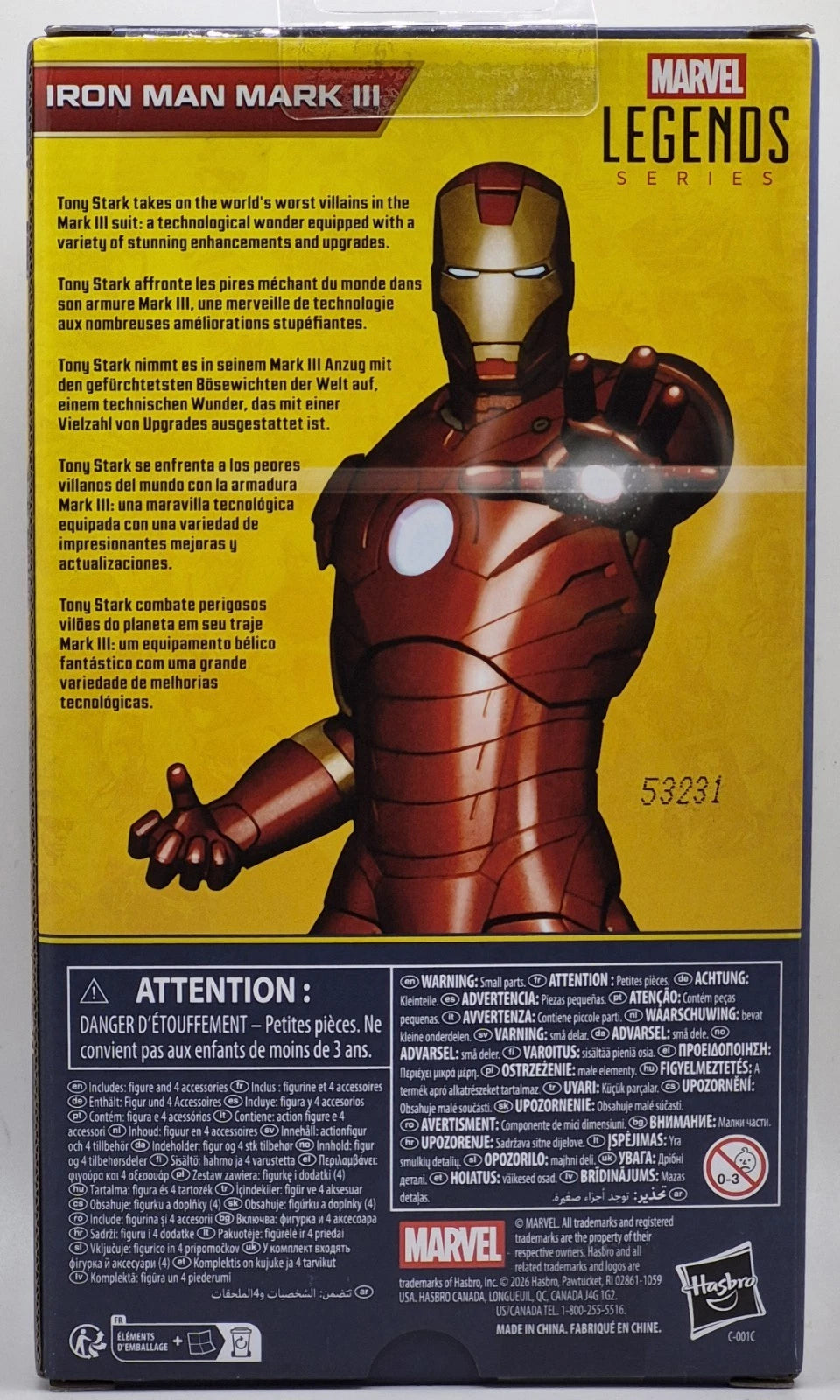 Marvel Legend Series Iron Man Mark III Action Figure