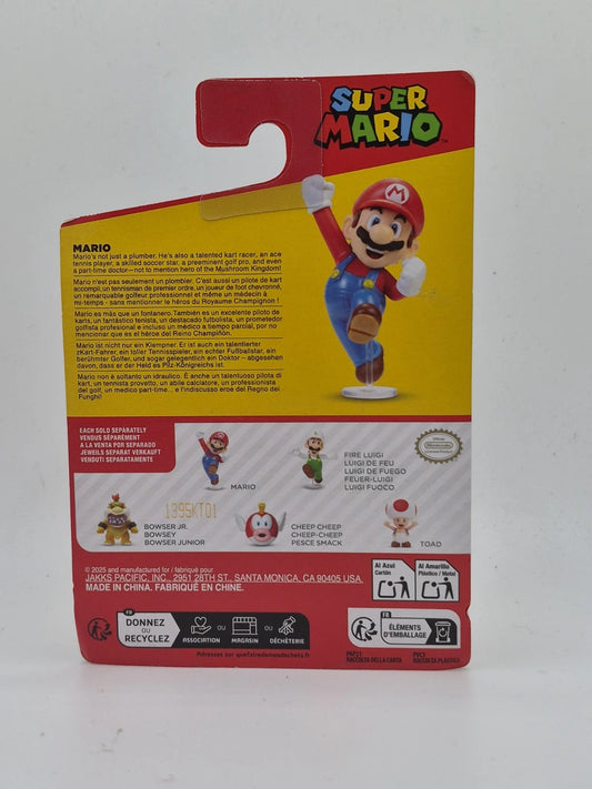 World of Nintendo Super Mario - Jumping Mario w/Stand 2.5" Figure Jakks Pacific