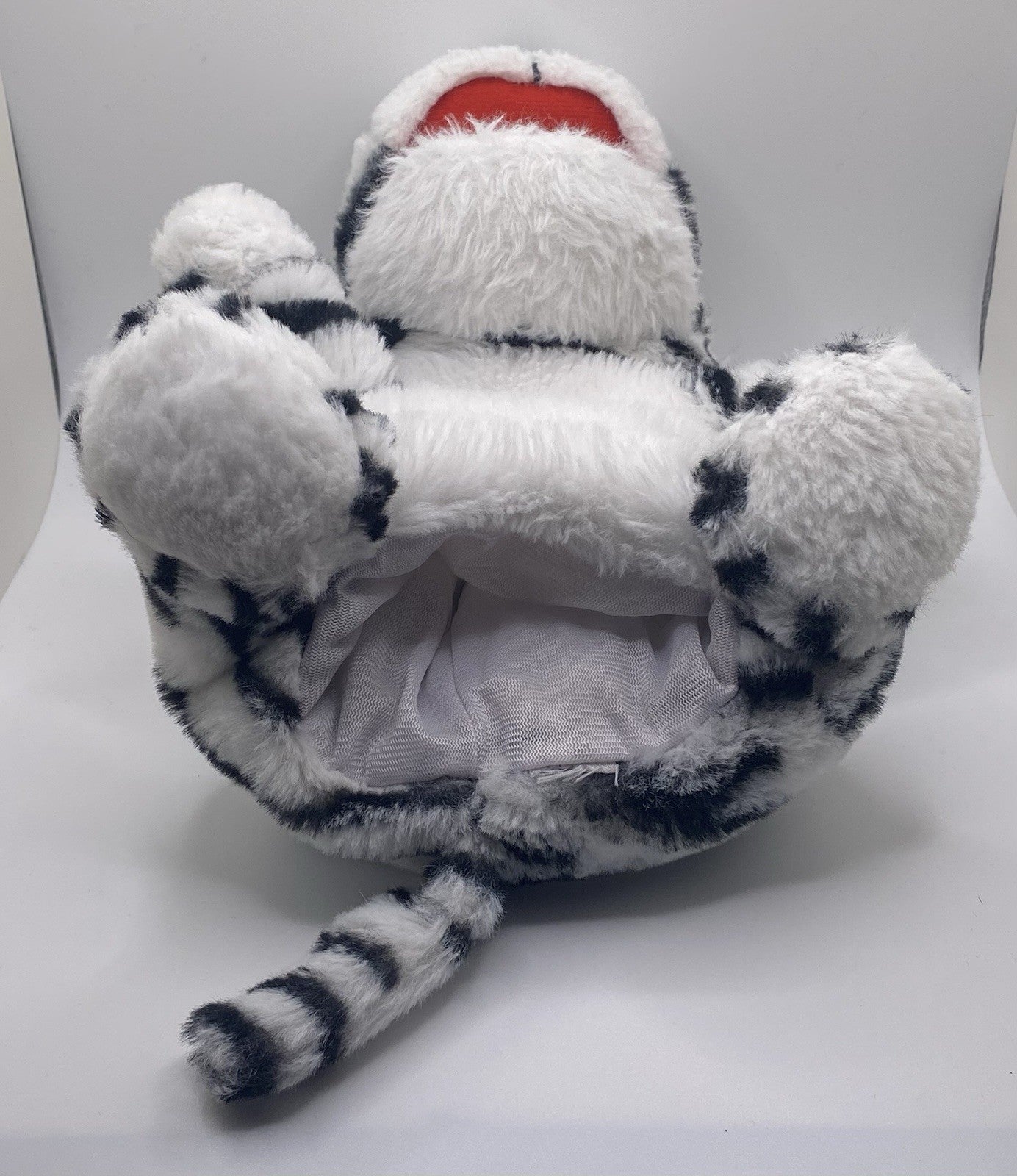 White Tiger Hand Puppet Plush Toy 10" Stuffed Animal Toddler Doll Gift for Kids