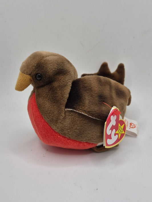 EARLY March 20, 1997 Ty Beanie Babies Red Breasted ROBIN Bird Baby *MWMT*