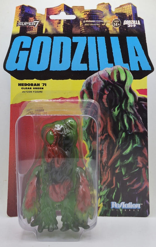 Godzilla Hedorah (Clear Green) Super7 3.75" Toho ReAction Figures Brand New