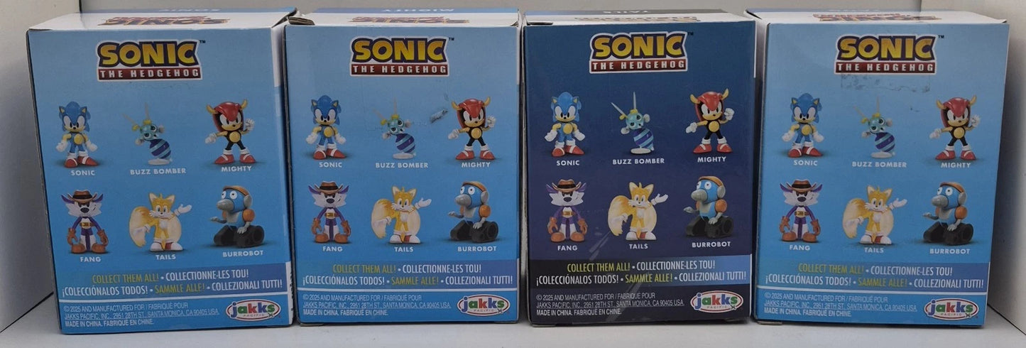 SONIC Jakks Sonic The Hedgehog Action Mini2.5InchSetOf 4SONIC,MIGHTY,TAILS,FANG!