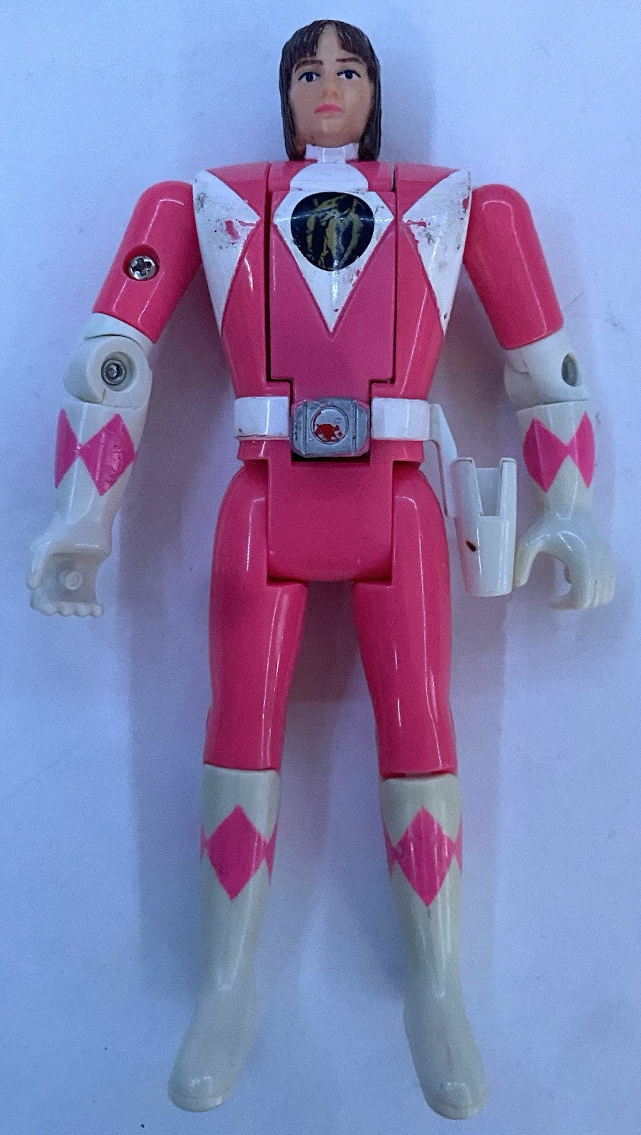 Mighty Morphin Power Rangers Auto Morphin Pink Ranger Flip Heads 1993 Bandai