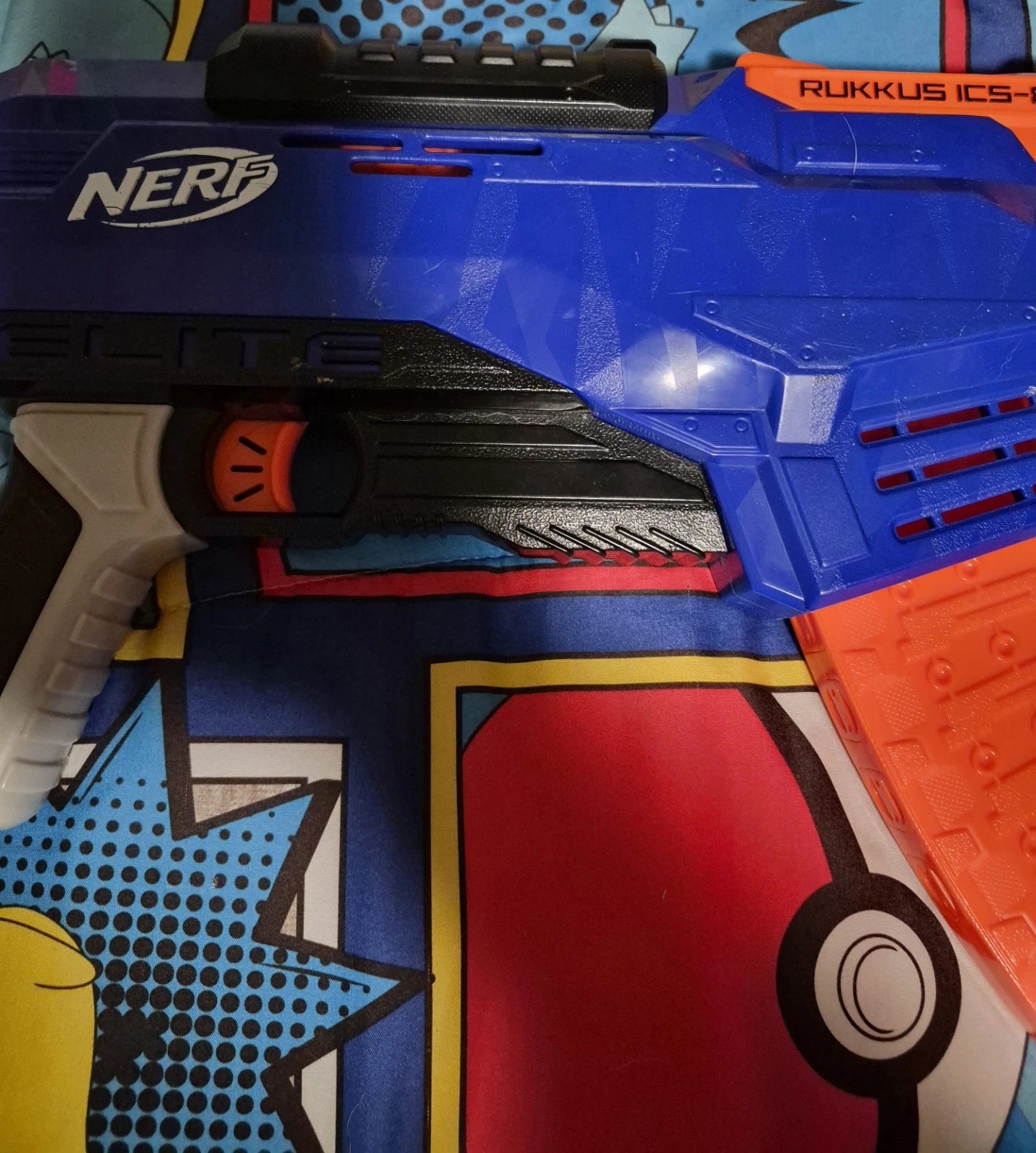 NERF N-Strike Elite Rukkus ICS-8 Dart Gun Blaster/Missing Darts