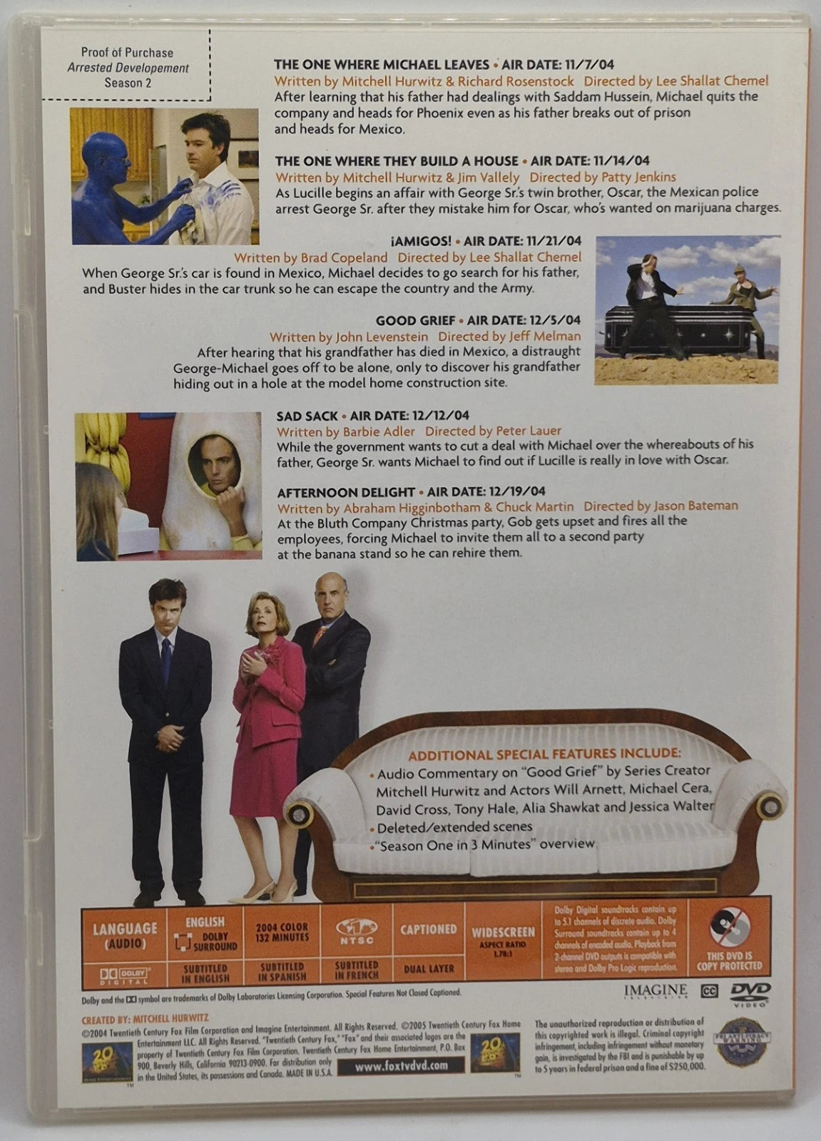 Arrested Development: Season Two (DVD)(TESTED WORKS)