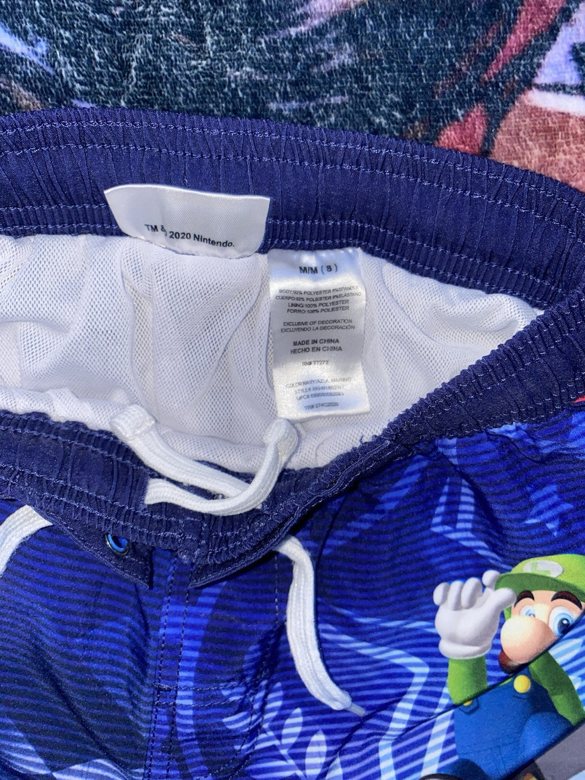 Nintendo Super Mario Brother MarioKart Swimming Shorts Boys, Size Medium(8)