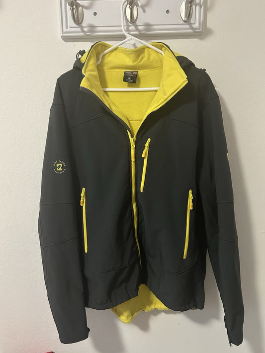 Outfitter Trading Jacket Mens Gray Breckinridge Full Zip Fleece Lined Size:LARGE