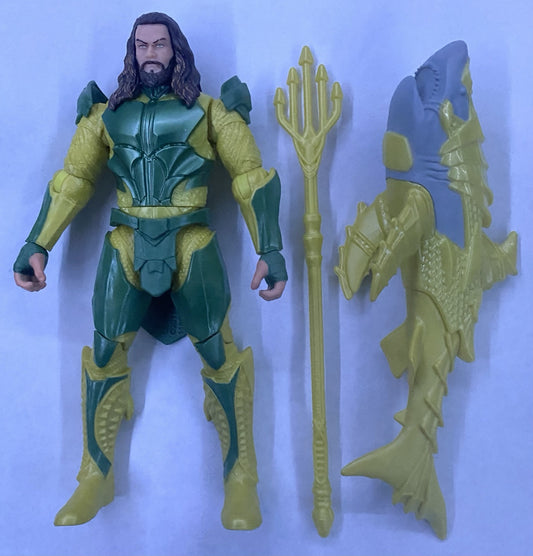 DC  JUSTIC LEAGUE AQUAMAN 6" ACTION FIGURE 2017 POWER SLINGER W/ TRIDENT (loose)